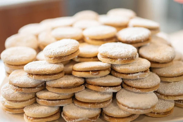 A closeup shot of delicious cookies on a table