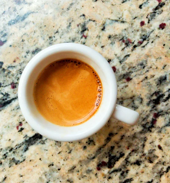 Top View Cup Espresso Table — Stok fotoğraf