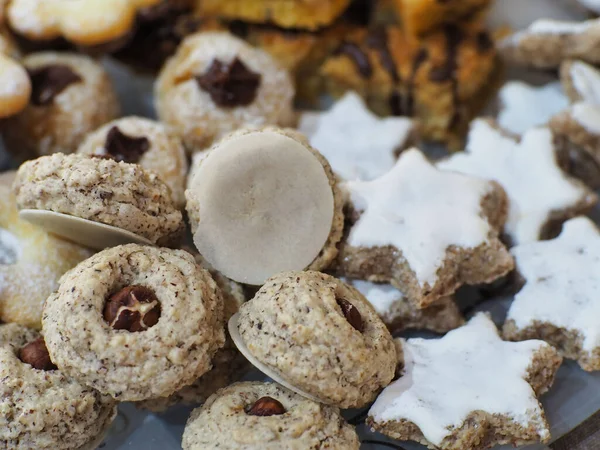 A mix of sweet cookies close-up