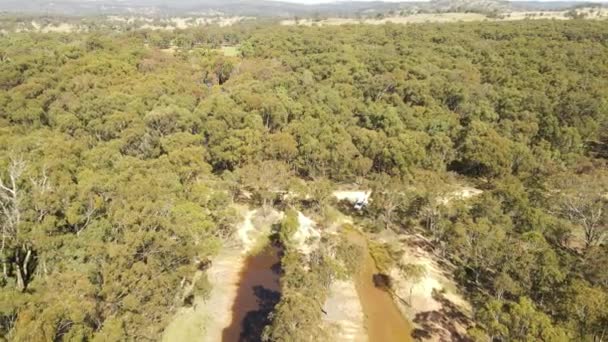 Eine Luftaufnahme Von Buschland Und Sumpf Emmaville New South Wales — Stockvideo