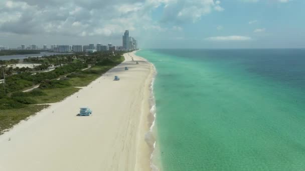 Una Hermosa Vista Del Parque Playa Vacío Halouver Miami — Vídeos de Stock