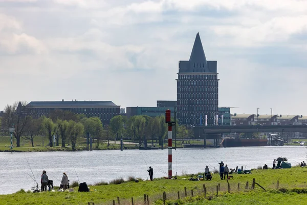 River Maas Buildings City Roermond Netherlands Background — Stock Photo, Image