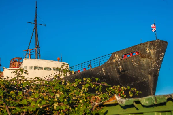 Старий Корабель Розпад Міст Півночі Уельсу Герцог Ланкастер Проти Блакитного — стокове фото