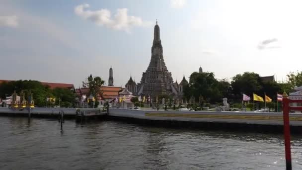 Wat Arun Świątynia Wgląd Świątyni Bangkoku — Wideo stockowe