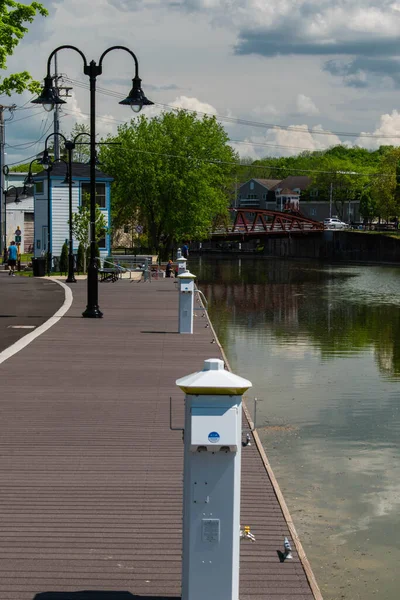 Vertical Shot Erie Canal Fairport New York City — Stock Photo, Image