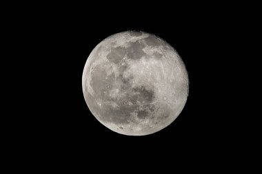 A beautiful view of the moon in a dark sky