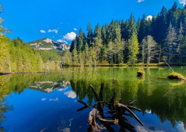 Landscape with Red Lake in Bicaz National Park - Romania, wild, wallpaper