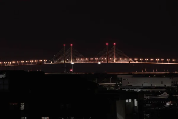 Scenic View Sultan Abdul Halim Muadzam Shah Bridge Malaysia Night — Stock Photo, Image