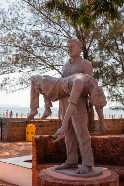 Aguada Hapishanesi Goa Hindistan 2 Mayıs 2022 Aguada Merkez Hapishanesi ve Fort Exteriors ve cephe ve manzara yenilendi