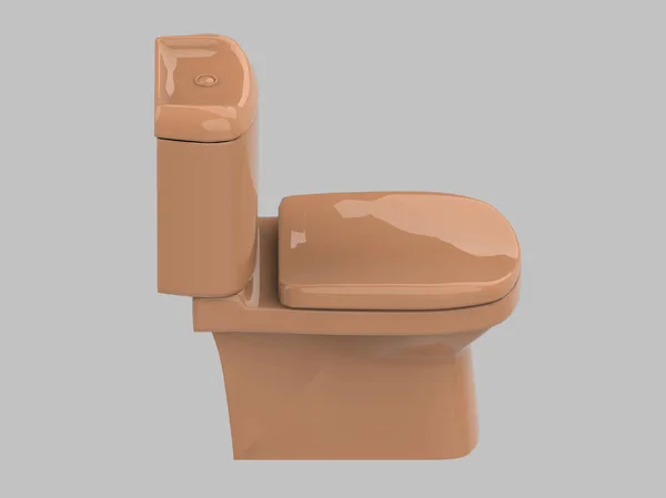Renderowania Klasycznej Łazienki Porcelany Sanitarnej Toalety Siedzenia — Zdjęcie stockowe