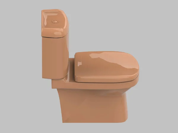 Renderizado Asiento Inodoro Sanitario Porcelana Baño Clásico — Foto de Stock