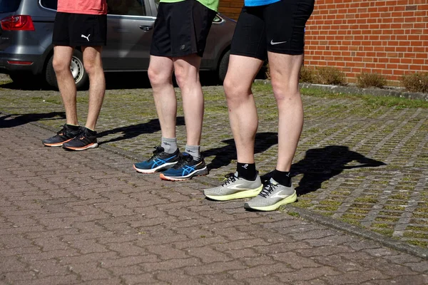 April 2022 Sahlenburg Lower Saxony Germany Runners Legs Trunks Tights — Stock Photo, Image