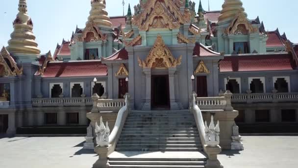 Letecký Záznam Wat Thang Sai Nachází Podél Moře Ban Krut — Stock video
