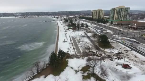 Centennial Park Barrie Zimě Dro — Stock video