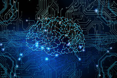 Soyut beyin teknolojisi arka plan Yüksek teknoloji iletişim konsepti yenilik arka plan .vektör dijital ikili küresel teknoloji.