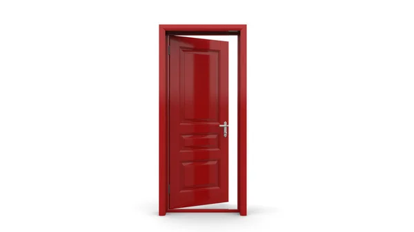 Door Illustration Open Closed Door Entrance Realistic Doorway Isolated Background — Stock Photo, Image