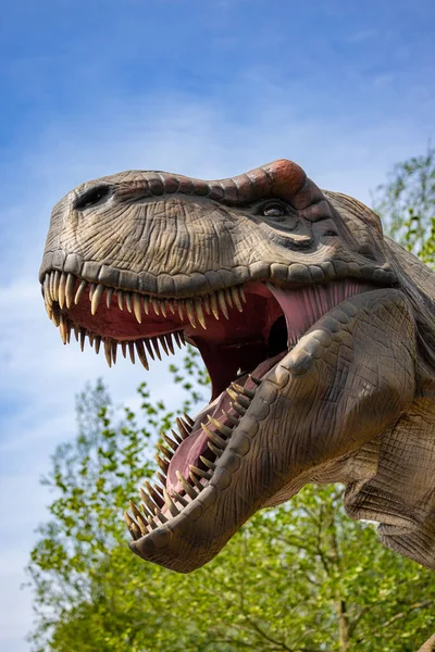 Ein Großer Tyrannosaurus Oder Rex Anamotrainic Zoo Dierenrijk Mierlo Niederlande — Stockfoto