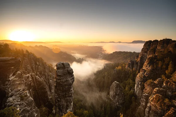 Sunrise Sis Sonbahar — Stok fotoğraf