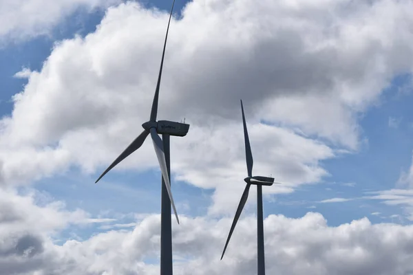 Scene Windmill Cloudy Background — Stock Photo, Image