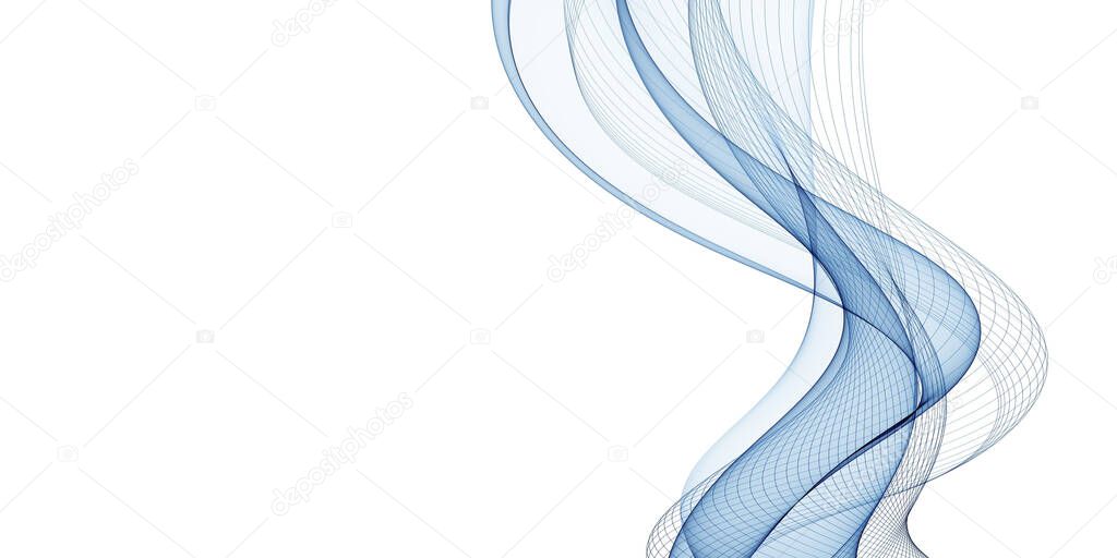 Beautiful Soft Color light blue abstract waves design