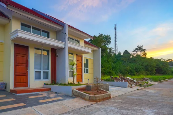 Nouvelle Maison Résidentiel Moderne Avec Construction Développement Maisons — Photo