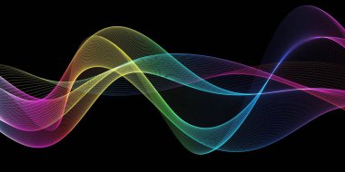 Güzel soyut gökkuşağı ışık dalgası fütüristik arkaplan