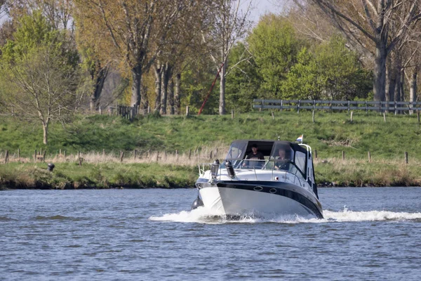 Ein Boot Mit Touristen Auf Der Maas Roermond Limburg Niederlande — Stockfoto
