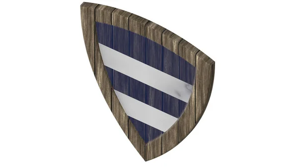 Shield Wood Medieval Render Illustration — Stock Photo, Image