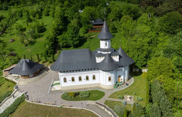 Kloster Pangarati Rumänien Von Oben Gesehen Sommer Europa — Stockfoto