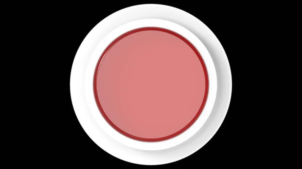 Кнопка Белый Красный Изолированные Иллюстрации Рендеринг — стоковое фото