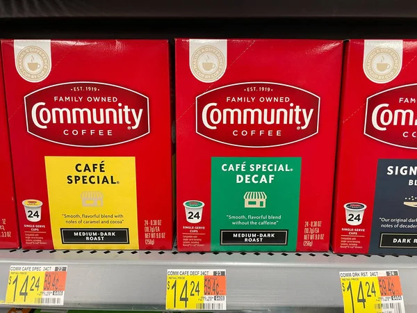 Columbia County Usa Community Cup Coffee Price Tags — Stock Photo, Image