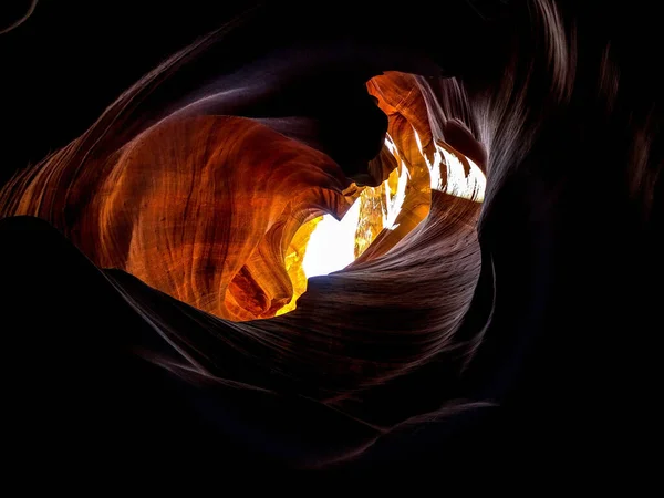 Low Angle Shot Formation Antelope Canyon Lechee Arizona United States — Foto Stock