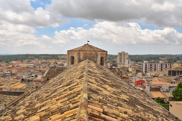 View City Noto Roofs Cathedral Italy — Stock Photo, Image