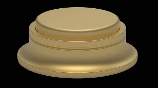 Golden Button Isolated Illustration Gold Render — Fotografia de Stock