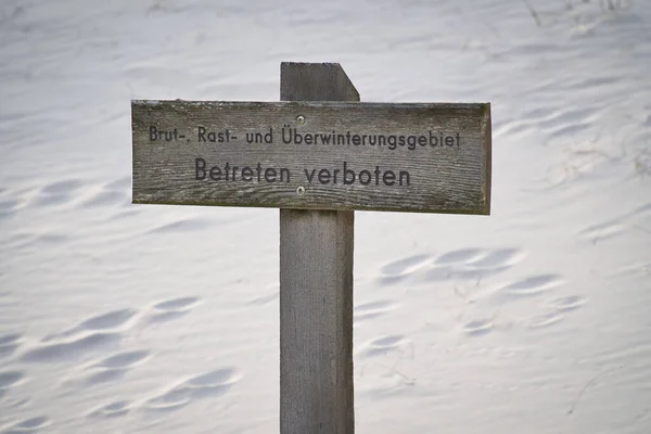 Sign Bathing Prohibited Trespassing Prohibited National Park Baltic Sea — Stock Photo, Image