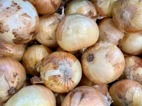 Closeup White Onions — Stockfoto