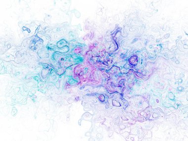 Soyut arkaplan illüstrasyonuna bir göz atın, modern hipster fraktal alev grafiği. Renkli sürreal poster, afiş