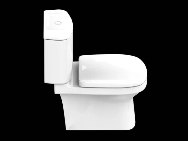 Izolowane Siedzenia Toaleta Toaleta Łazienka Porcelany Ilustracja — Zdjęcie stockowe