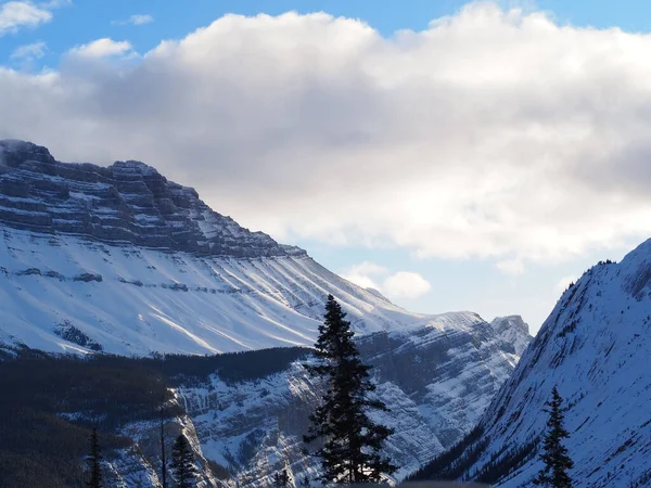 Красивый Снимок Снежной Горной Долины — стоковое фото