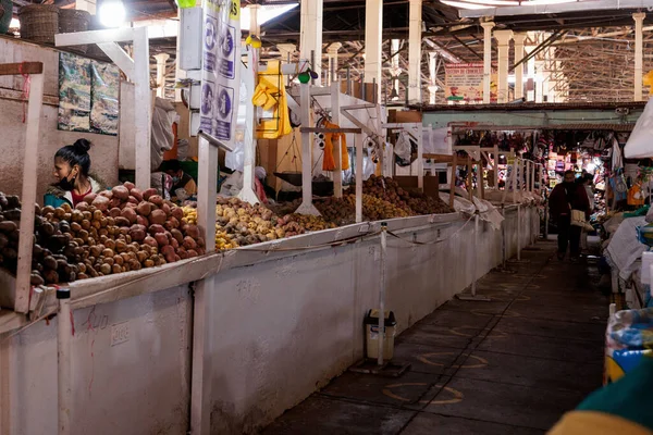Ежедневная Жизнь Рынке Сан Педро Куско Перу — стоковое фото