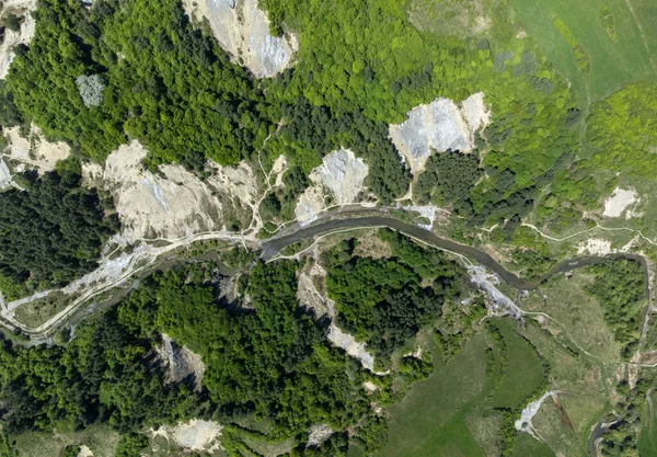 Landscape Salt Canyon Praid Resort Romania Summer Drone — Stock Photo, Image