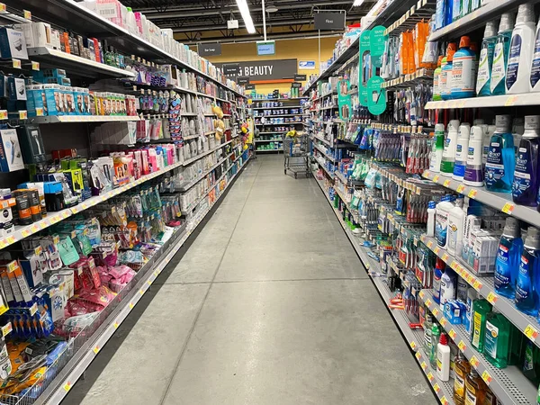 Grovetown Usa Walmart Retail Store Interior Personal Hygiene Aisle — Stock Photo, Image