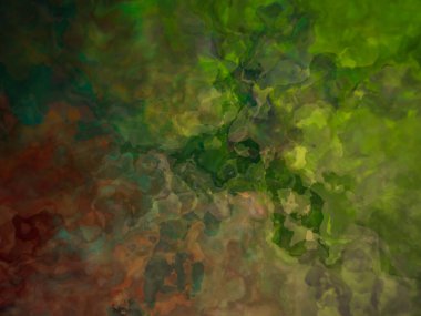 Soyut arkaplan illüstrasyonuna bir göz atın, modern hipster fraktal alev grafiği. Renkli sürreal poster, afiş