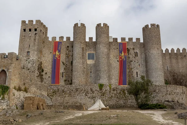Vedere Spre Castelul Pietros Obidos Din Portugalia — Fotografie, imagine de stoc