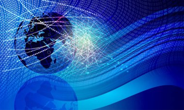 Teknoloji web küresi geçmişi. Sanal konsept. dünya ağ teknolojisi iletişim arkaplanı.