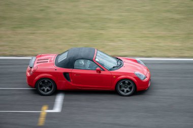 Toyota MR2 racing on the race track