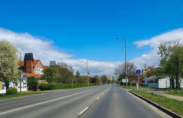 Vacker Solig Utsikt Över Gata Pecs Stad Ungern — Stockfoto