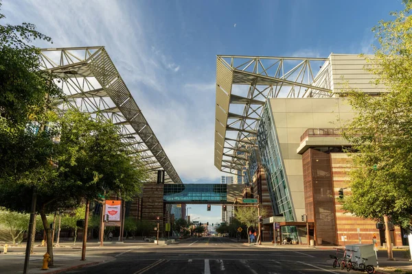 Downtown Phoenix Convention Center Bridge Empty Street Arizona Usa — Stock Photo, Image