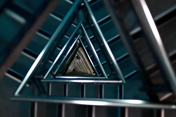 Top View Shot Triangular Stairs Modern Building — Stockfoto