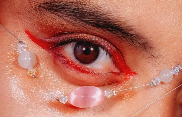 Man Eye Aesthetic Make — Foto Stock